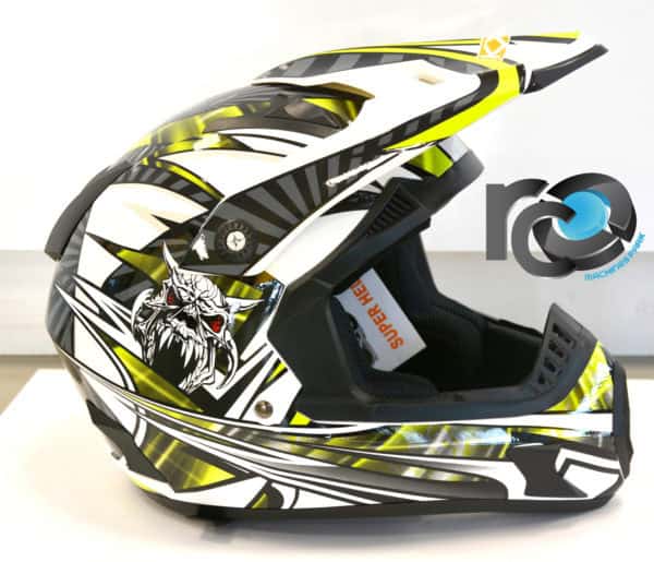 Kask CROSSOWY KXD PRO biało-zielony - obrazek 2
