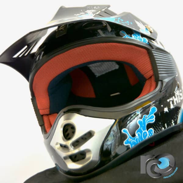 Kask dla dzieci CROSSOWY KXD FUN 168 niebieski - obrazek 4