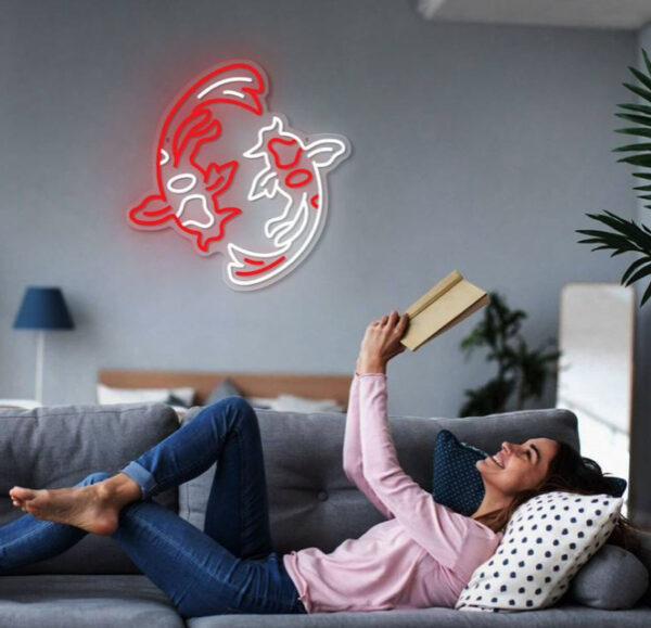 NEON LED RYBY YIN I YANG - obrazek 3