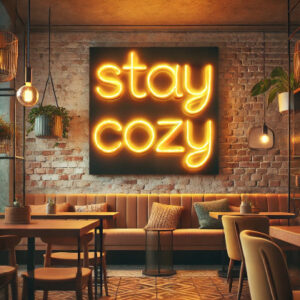 neon led napis stay cozy