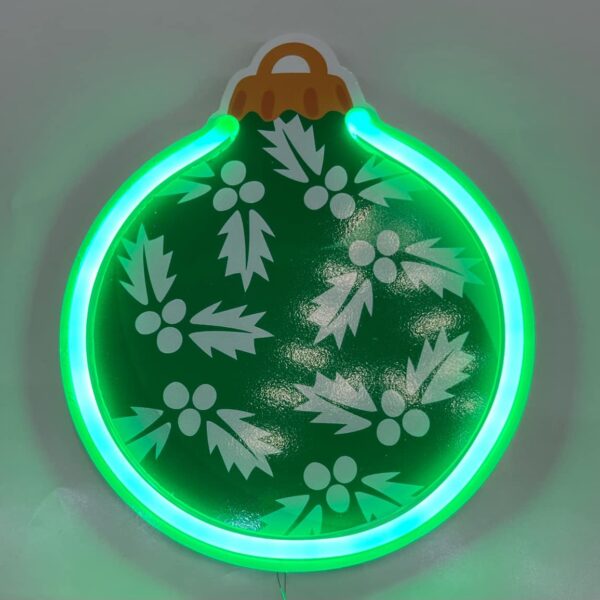 Zielona bombka neon LED