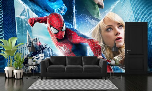 TAPETA ŚCIENNA WINYLOWA NA ŚCIANĘ SPIDERMAN MARVEL KRESKÓWKA HD 250x175 - obrazek 4