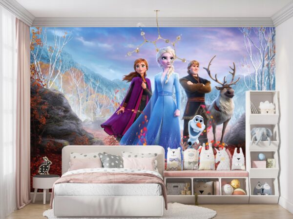 FOTOTAPETA WINYLOWA KRAINA LODU FROZEN ELSA ANNA DLA DZIECI 300x210 - obrazek 7