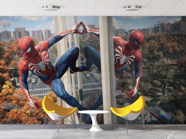 FOTOTAPETA WINYLOWA SPIDERMAN MIASTO MARVEL TAPETA ŚCIENNA 3D 368x254 - obrazek 5