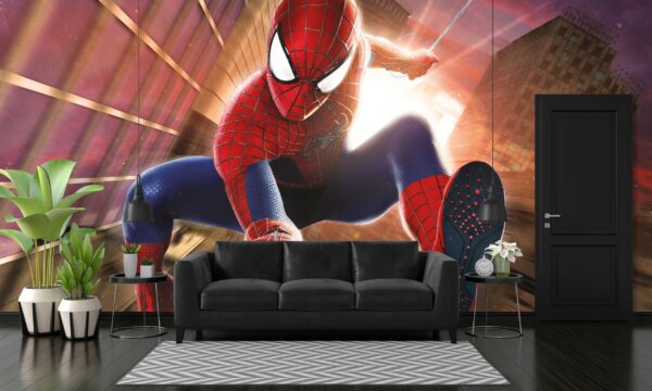 TAPETA ŚCIENNA WINYLOWA NA ŚCIANĘ SPIDERMAN MARVEL KRESKÓWKA HD 250x175