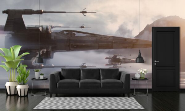 TAPETA GWIEZDNE WOJNY STATEK KOSMICZNY STAR WARS NA SCIANĘ 200x140 HD - obrazek 5