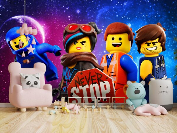 FOTOTAPETA W LEGO LEGO TAPETA WINYLOWA 196x325 Lego DLA CHŁOPCA HD 3D