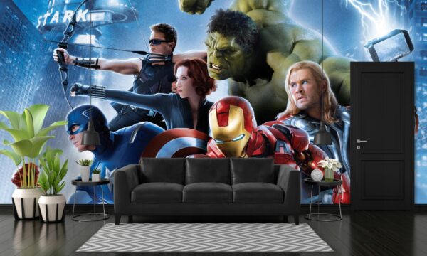TAPETA AVENGERS MARVEL FOTOTAPETA WINYLOWA BOHATEROWIE POSTACIE 300x210 - obrazek 6