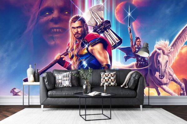 TAPETA THOR MARVEL FOTOTAPETA ŚCIENNA WINYLOWA NA FIZELINIE 300x210 - obrazek 6
