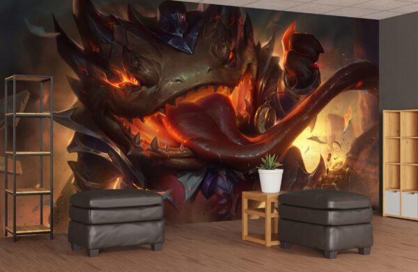 TAPETA WINYLOWA FOTOTAPETA SMOK 200x140 Tahm Kench HD 3D League of Legends
