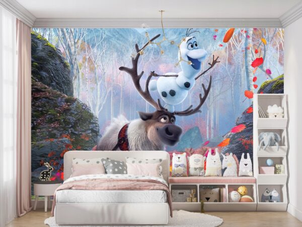 FOTOTAPETA WINYLOWA KRAINA LODU FROZEN ELSA ANNA DLA DZIECI 300x210 - obrazek 8