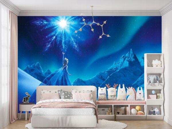 FOTOTAPETA WINYLOWA KRAINA LODU FROZEN ELSA ANNA DLA DZIECI 300x210 - obrazek 5