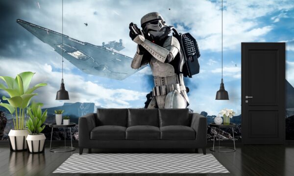 TAPETA GWIEZDNE WOJNY STATEK KOSMICZNY STAR WARS NA SCIANĘ 200x140 HD - obrazek 4